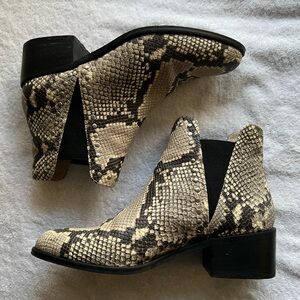 Steve Madden Snake Print Ankle Boots